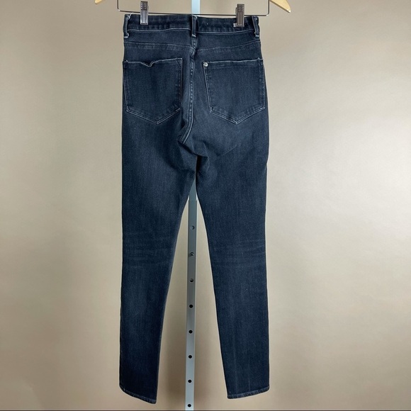 H&M High Waist 360 Stretch Size 26 Skinny Jeans Grunge Dark Wash - Picture 2 of 7